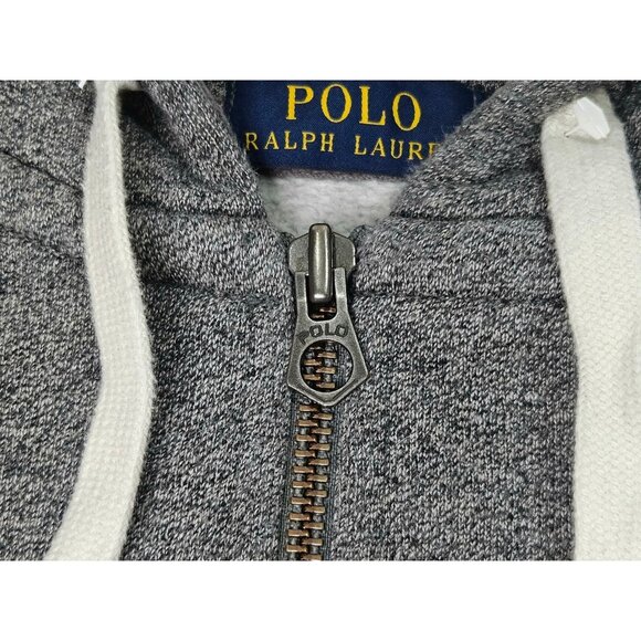 Polo Ralph Lauren Men's Full Zip Up Hoodie Sweatshirt Gray Size 2XL Pony Logo - Picture 6 of 12
